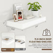 12 Inch Deep Floating Shelves | 24 Inch White Floating Shelves | 24