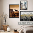 A PLUS MAX 19x27 Frame Set of 2, Black Engineered Wood Picture Frame for 19 x 27 Inch Poster Puzzle Photo, Light Weight 19 by 27 Poster Frame with Wood-grain for Wall - 2 Pack/Black/19 x27