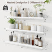 Axeman 30 Inch Floating Shelves | White Picture Ledge Shelf Set of 3 | Rustic Wood Wall Shelves with Lip | 30