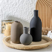 Ceramic Vase Set of 3, Rustic Farmhouse Vases Home Decor Pottery Pampas Vase Decoration Modern Neutral Flowers Vases for Room Decor, Entryway, Living Room, Table, Kitchen, Bedroom - Multicolor