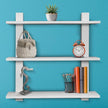 Sorbus Bathroom Shelves - 3-Tier Wall Mounted Floating Shelves for Books, Trophies, Wall Decor, Kitchen, Living Room & Bathroom Decor - Decorative Hanging Display Over the Toilet Storage Shelf - White