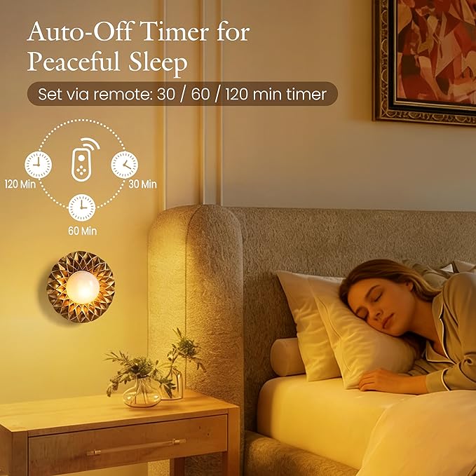 AELS Battery Operated Wall Sconces Set of 2, Vintage Gold Wireless Wall Lights with 3 Color Temps & Dimmable RGB Mode, Rechargeable with Detachable LED Bulbs & Remote for Bedroom Living Room，Geometric