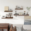 Axeman Floating Shelves, 8 Inch Deep Modern Solid Wood Wall Shelves for Storage, Wall Mounted Display Shelving with Invisible Heavy-Duty Metal Bracket, 48