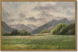 SHENIFY Landscape 16x24in Large Vintage Framed Canvas Wall Art Classical Prairie and Mountain Prints Farmhouse Bathroom Office Decor - Natural Framed