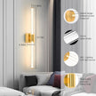 Gold Battery Operated Wall Sconces Set of 2, Rechargeable Battery Wall Sconce with Remote, Dimmable 3 Color LED Wireless Wall Lights, 360° Full Lighting, Timer & Memory Function 24 Inch
