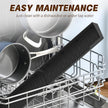 Stove Top Shelf 30 Inch, Magnetic Over the Stove Top Shelf, Silicone Oven Spice Rack Organizer Storage Organization for Kitchen, Black