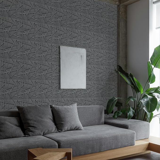33 Pack 3D Wall Panels for Interior Wall Decor, 12''x12'' Brushed Silver Accent Textured Wall Panels, Wall Covering Panles for Living Room, Gaming Room, TV Background, Cover 32 Sq.Ft