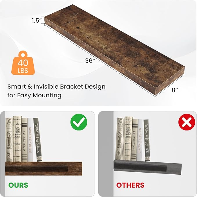 Floating Shelves for Wall, 36