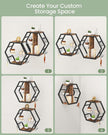 Hexagon Floating Shelves Set of 2, 18.9