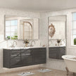 66x36 Inch Silver Bathroom Mirrors for Vanity, Brushed Nickel Metal Silver Framed Bathroom Mirror for Wall, Rounded Rectangle Silver Mirror, Anti-Rust, Shatterproof (Horizontal/Vertical)