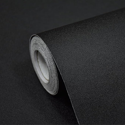 Matte Black Peel and Stick Wallpaper Black Contact Paper for Cabinets and Drawers Self Adhesive Removable Wallpaper for Bedroom Bathroom Black Countertop Contact Paper Waterproof 197inL 15.7inW