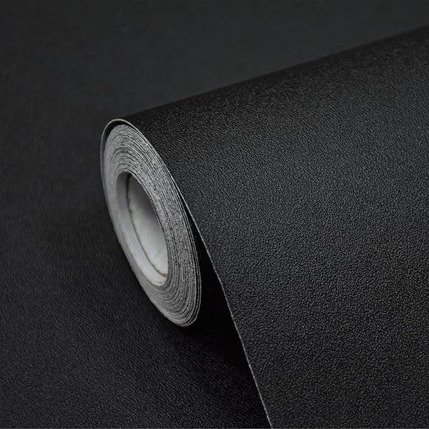 Matte Black Peel and Stick Wallpaper Black Contact Paper for Cabinets and Drawers Self Adhesive Removable Wallpaper for Bedroom Bathroom Black Countertop Contact Paper Waterproof 197inL 15.7inW