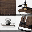 AGM Floating Shelves, 16.5 Bathroom Floating Shelf Set of 2, Carbonized Black Wall Storage Shelf with Towel Bar, Wall Mounted Shelves for Plants, Book, Bedroom, Kitchen, Living Room Decoration
