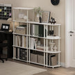 Furinno Turn-N-Tube Corner Shelf, 4-Tier Corner Bookshelf, Display Storage Shelves with Open Shelves, for Organization and Storage, Living Room, Home Office, Garage, White