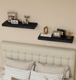 Vervida® 24 Inch Floating Shelves | Extra Deep & Thick Heavy-Duty Wall Storage for Bedroom/Living Room | Stylish Modern Design, Easy Install, Hidden Bracket Shelves (2 Pack)