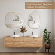 PERFNIQUE Irregular Wall Mirror Asymmetrical Mirror, 27''x19'' Gold Mirror for Bathroom Bedroom Living Room Entryway, Decorative Modern Wall Decor, Wall Mounted Mirror (Gold, 27''x19'')