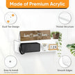 Clear Acrylic Floating Shelves - 2 Tier Wall Mounted Bathroom Organizer Set of 2 (15