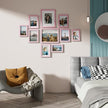 Vittanly 10 Pack Picture Frames Collage Wall Decor, Gallery Frame Set for Wall Mounting or Tabletop Display, Multi Sizes Including 2pcs 8x10, 4pcs 5x7, 4pcs 4x6, Pink