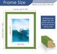 PEALSN 8x10 Picture Frame Set of 6, Display Pictures 5x7 with Mat or 8x10 without Mat for Wall Mounting or Table Top Display, Photo Frames Collage for Wall Decor, Green