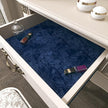 LACHEERY Navy Blue Felt Fabric Wallpaper Textured Velvet Paper Roll 15.8