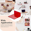 6 Inches Acrylic Small Wall Shelves, Red Floating Shelf for Wall Mounting, Acrylic Display Ledges for Funko Pop Figures, Home Décor, Living Room, Gaming Room, Plants, 2 Pack