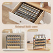 MUDEELA 4 Tier Spice Rack Organizer for Cabinet, Wooden Vertical Spice Shelf, Seasoning Organizer for Countertop, Kitchen, Pantry, Freestanding, 13.4