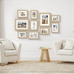 Picture Frames, Made of Real Glass and Wooden Frame, Gallery Photo Frames Set of 10 for Collage Wall Decor, Multi Sizes Including 8x10, 5x7, 4x6 for Mounting or Tabletop Display, Wood
