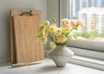 Rustic Farmhouse Textured Ceramic Vase, Handcrafted Distressed White Pottery Flower Vase for Centerpiece, Decorative Vases for Living Room, Kitchen, Bedroom, Office Decor, Gift & Weddings