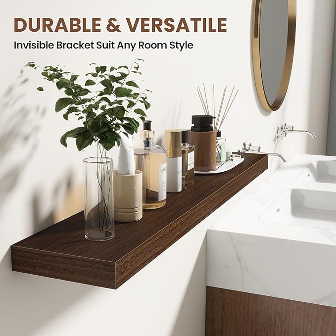 72 Inch Floating Shelves for Wall 2 Pack, 72