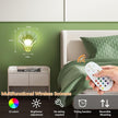 Vintage Battery Operated Wall Sconces with Remote, Green Rechargeable Wireless Wall Sconces with Magnetic LED Bulbs, Indoor Shell Shaped Wall Lights for Living Room, Bedroom, Bedside, Doorway