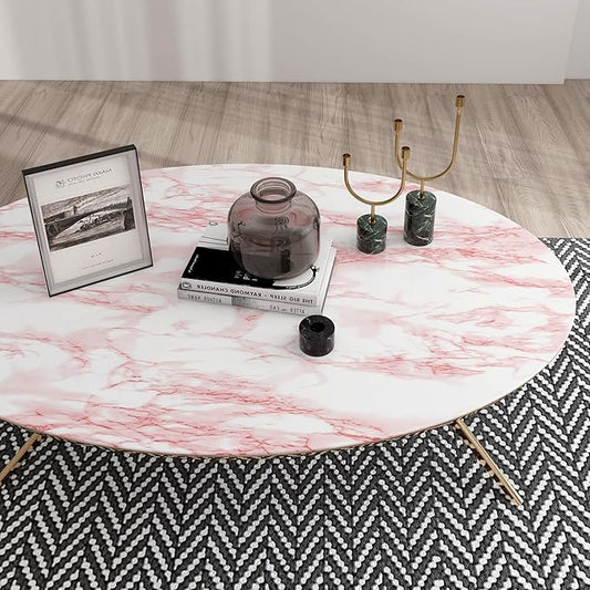 practicalWs 23.6in ×118in White Pink Marble Wallpaper Peel and Stick Countertops Self-Adhesive Vinyl Waterproof Wallpaper Great As Cabinets Drawer Shelf Wall Crafts Wall Paper Decorations