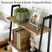 SRIWATANA Floating Wall Shelves, 2-Tier Rustic Wood Shelves for Bedoom, Bathroom, Living Room, Kitchen(Carbonized Black)