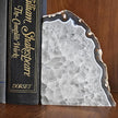 Nature's Decorations Agate Bookends - A Quality Natural Geode with Non-Skid Rubber Bumpers for Shelves, Office, Home Decor - Heavy Duty Cool Crystal Stone (2-3 LB)