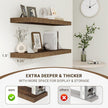 72 Inch Floating Shelves, 3D Textured Wood Grain, 72