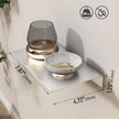 Danpoo Small Floating Shelf for Wall Storage, Mini Display Shelf for Collectibles, Metal Wall Shelf for Bathroom/Living Room/Kitchen/Bedroom(Silver, 8