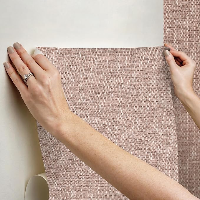 NuWallpaper Terracotta Poplin Peel and Stick Wallpaper, NUS5001