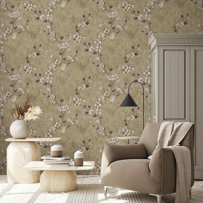 Floral Peel and Stick Wallpaper Flower Tree Contact Paper A Set of 17.5