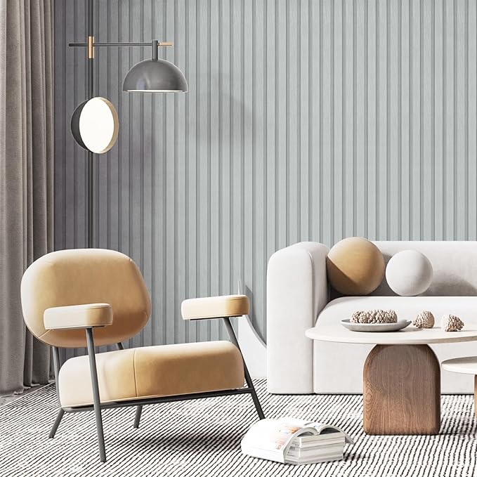 Yun-aeon Wood Slat Peel and Stick Wallpaper 17.3