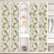 Floral Wallpaper Peel and Stick Vintage Beige Flowers Contact Paper Vinyl Waterproof Self Adhesive Removable Green leaf Modern Wall Murals for Bedroom Walls Shelves Cabinet Decoration 17.5