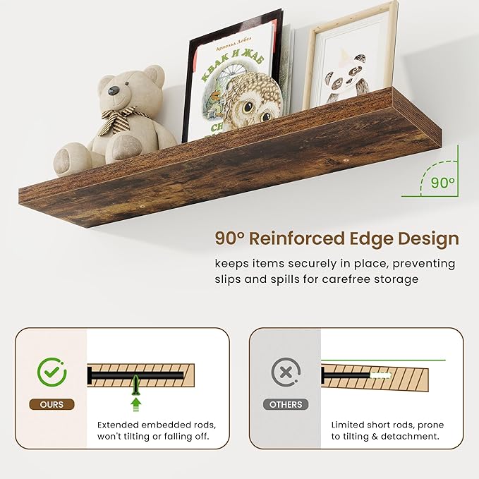 Marsmiles 40in Floating Shelves for Wall, 40