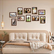 FIXSMITH 4x6 Picture Frame Bulk-4 Pack, Photo Frame 4x6 with HD Plexiglass, Brown Picture Frames Collage Wall Decor, Wall & Tabletop Picture Frames