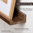 Fun Memories Picture Ledge Shelf, 48 Inch Floating Shelves Set of 2, Large Nursery Book Shelves for Toys Storage, Kids Bookshelf Wall Mounted for Wall Decor Books Photo Frames, Walnut