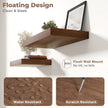 12 Inch Square Floating Shelves for Wall 2 Pack, 12