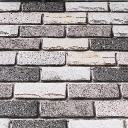 Yancorp 32.8ft Peel and Stick Wallpaper Dark Grey Stone Brick Wallpaper Self-Adhesive Backsplash Decorative Wallpaper Wall Covering…