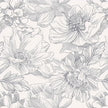 Ismoon Vintage Floral Wallpaper Peel and Stick Boho Beige and Gray Contact Paper 17.3inx6.5ft Removable Self Adhesive Wall Paper for Bathroom Bedroom Cabinet Mural Wall Decor Vinyl Renter Friendly