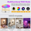 Battery Operated Wall Sconces Set of Two, Rechargeable Wireless Wall Lights with 10000mAh RGB Dimmable Detachable Bulb, Battery Sconces Wall Decor with Remote for Bedroom Living Room Hallway