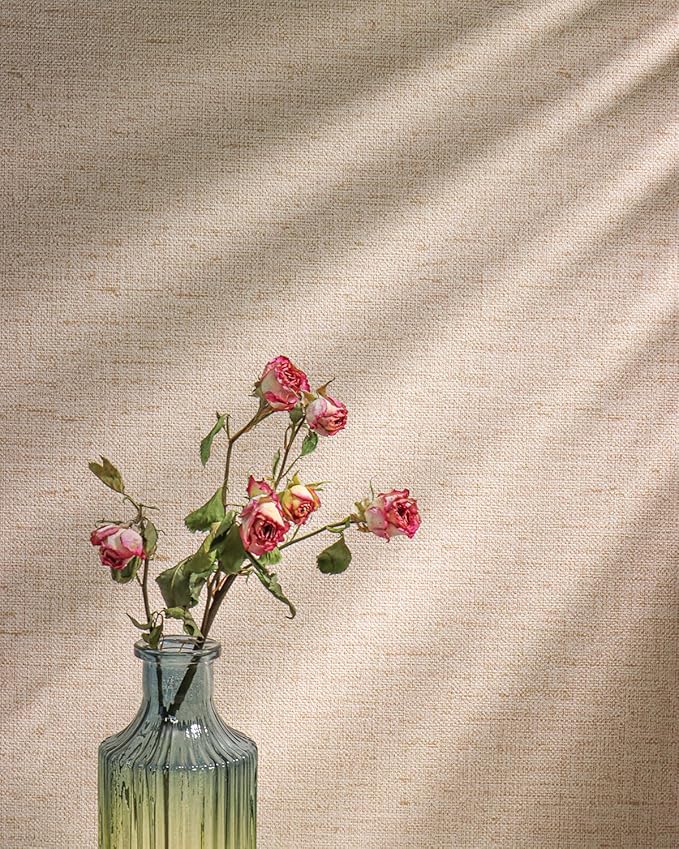 Beige Grasscloth Peel and Stick Wallpaper Textured Contact Paper 15.7inch x 118.1inch Faux Linen Vintage Grasscloth Contact Paper Self Adhesive Removable Wallpaper Vinyl
