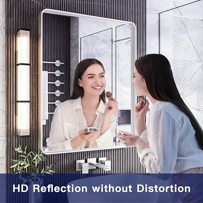 ISKM Silver Framed Mirror for Wall 20