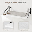 Fun Memories Floating Shelves for Wall, 12 Inch Deep Floating Shelves Set of 2, 48W x 12D Large Wall Shelf with Sturdy Metal Brackets for Living Room, Bathroom, Bedroom and Kitchen, White