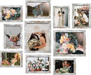 LUCKYLIFE Picture Frame Set 10-Pack, Gallery Wall Frame Collage with 8x10 5x7 4x6 Frames in Distressed White Finishes